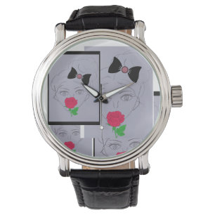 Lady in 4 squares wrist watch