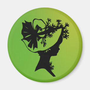 Lady in a Bonnet 20 Green AH2010 Magnet