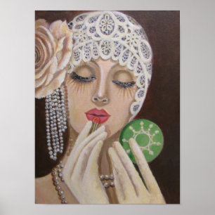 LADY IN A LACE HAT POSTER