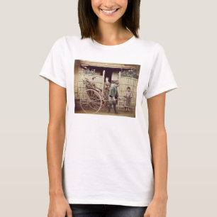 Lady in a rickshaw, c.1890s (colored photo) T-Shirt