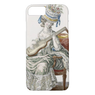 Lady in a Shot Taffeta Dress Trimmed with Lace Pla Case-Mate iPhone Case