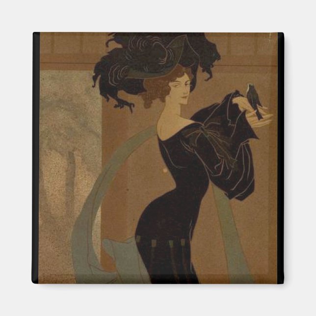 Lady in Black Magnet (Front)