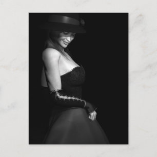 Lady in black Postcard