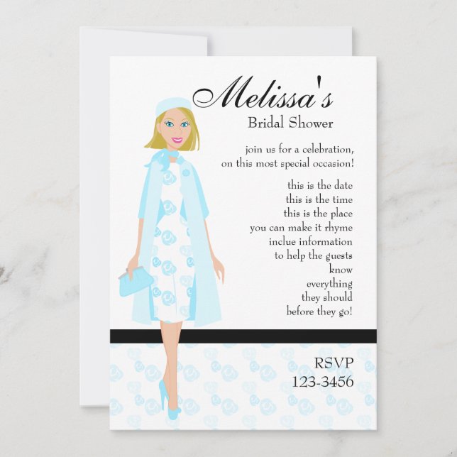 Lady In Blue Invitation (Front)