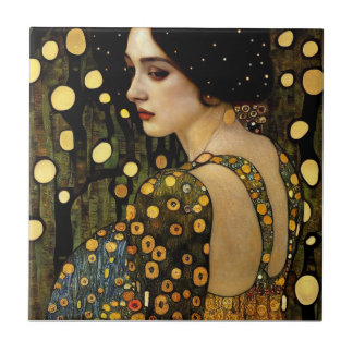 Lady in Gold  Photo Print Tile