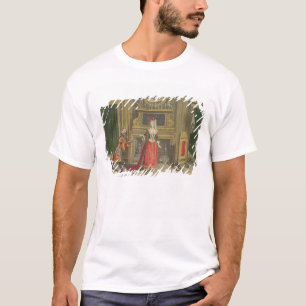 Lady in her bedroom, published c.1688-90 (coloured T-Shirt