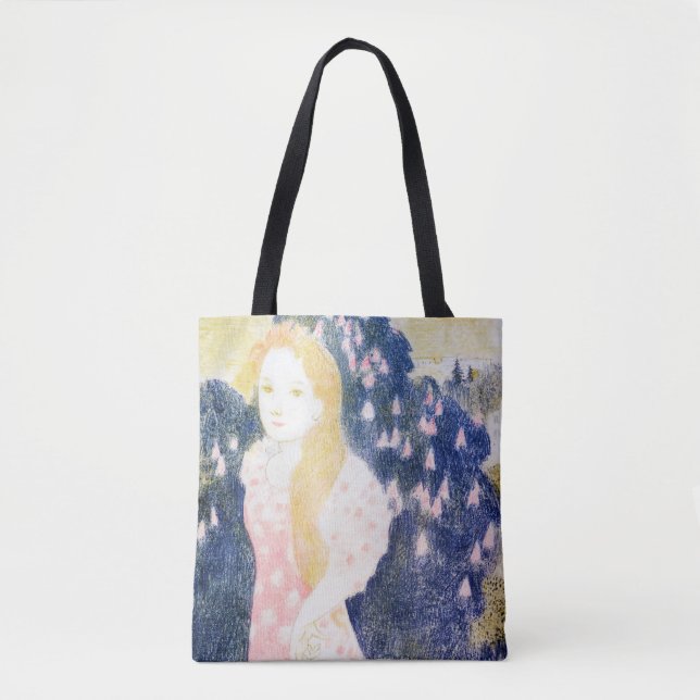 Lady in Pink Dress, Maurice Denis Tote Bag (Front)