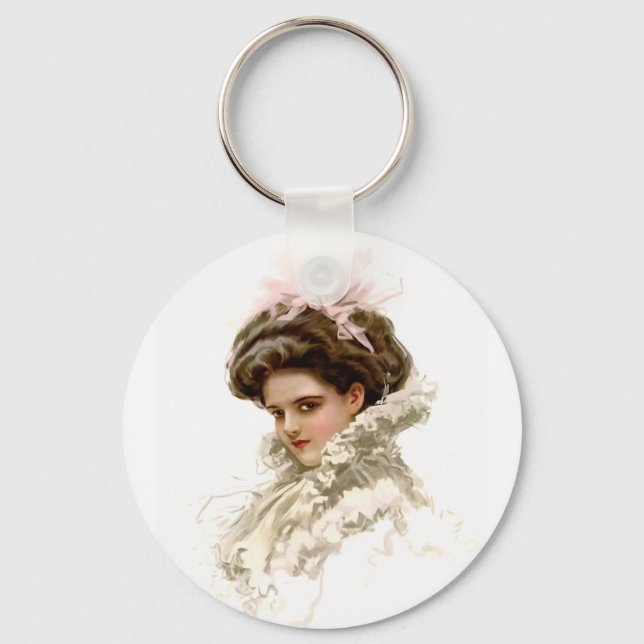 Lady in Profile Keychain (Front)