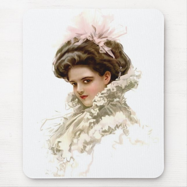 Lady in Profile Mouse Pad (Front)