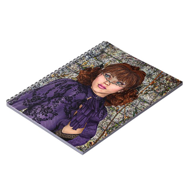 Lady in Purple Notebook (Left Side)