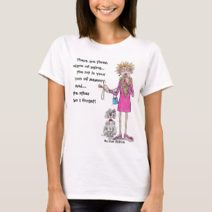 Lady in red aging well and enjoying it. sketch T-Shirt