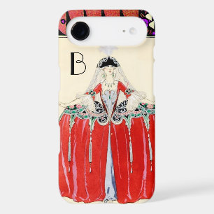 LADY IN RED,BEAUTY FASHION COSTUME DESIGN MONOGRAM
