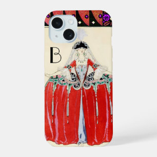 LADY IN RED,BEAUTY FASHION COSTUME DESIGN MONOGRAM iPhone 15 CASE