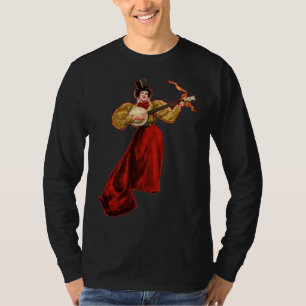 Lady In Red Men's dark long sleeve T-Shirt