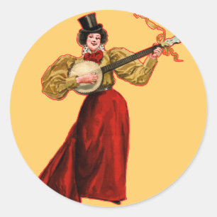 Lady In Red Sticker