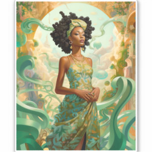 Lady In Surreal World African American Art