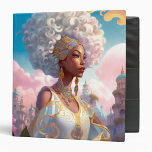 Lady In Surreal World African American Art Binder