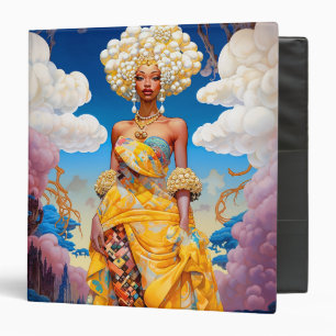 Lady In Surreal World African American Art Binder