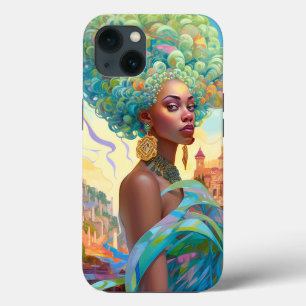 Lady In Surreal World African American Art iPhone 13 Case