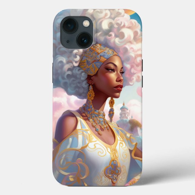 Lady In Surreal World African American Art Case-Mate iPhone Case (Back)