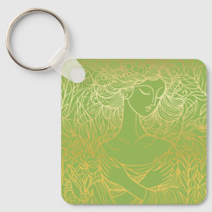 Lady in the Gardem Keychain