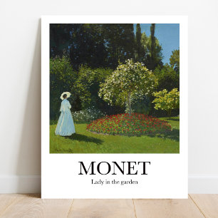 Lady in the garden by Calude Monet Poster
