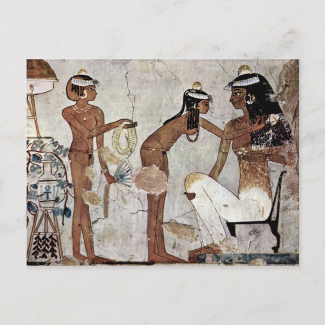 Lady In Toilet By Maler Der Grabkammer Des Zeserke Postcard (Front)