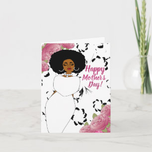 Lady in White African American Mother's Day Card