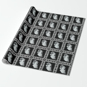 Lady In White Ghost Halloween Wrapping Paper