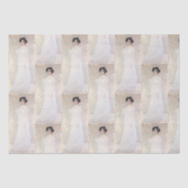  Lady in White Gustave Klimt Tissue Paper (Front)