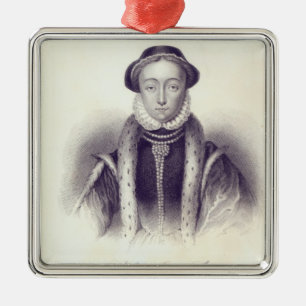 Lady Jane Grey, engraved by S. Freeman Metal Ornament