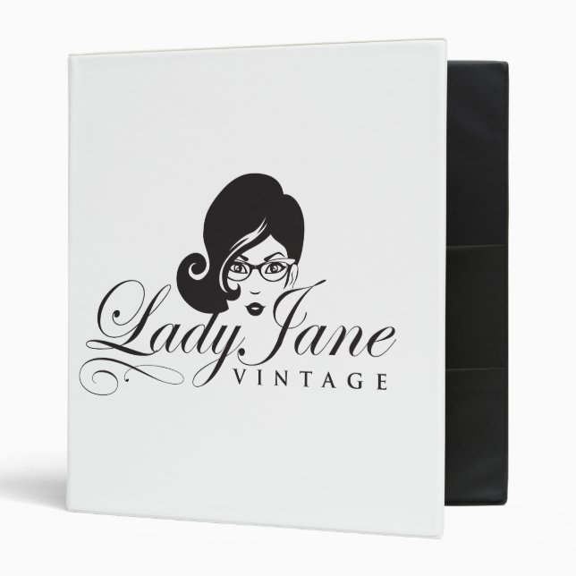 Lady Jane Vintage 3 Ring Binder (Front/Inside)