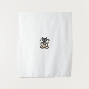 Lady Justice Black Cat Law Office Wall Poster Tapestry