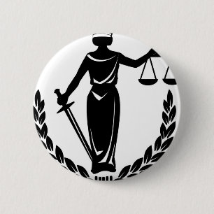 LADY JUSTICE CO. 2 INCH ROUND BUTTON
