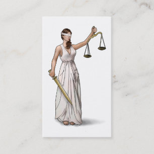 Lady Justice Illustration Business Card