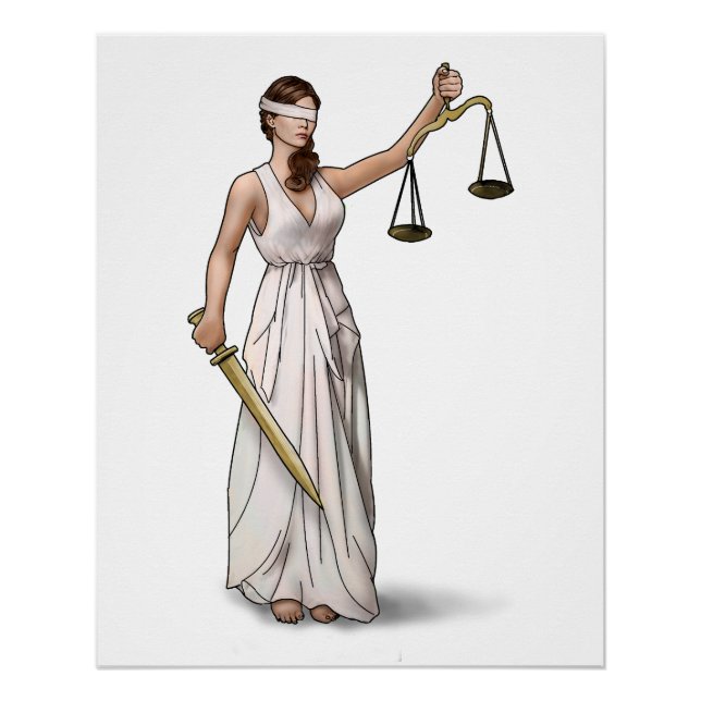 Lady Justice Illustration Poster (Front)