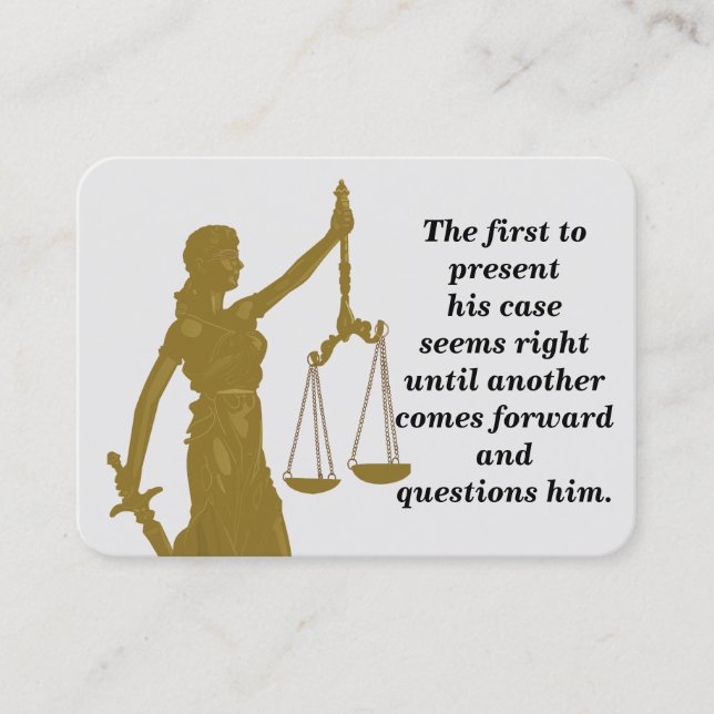 Lady Justice - Legal Bible Memory Card (Front)