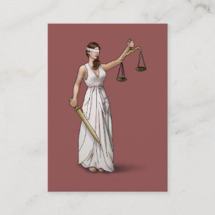 Lady Justice - Marsala Business Card