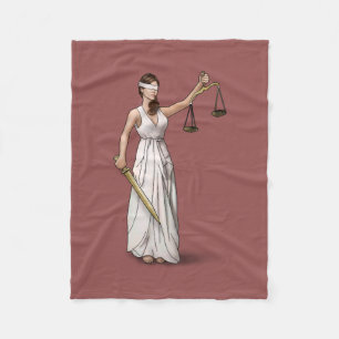 Lady Justice - Marsala Fleece Blanket