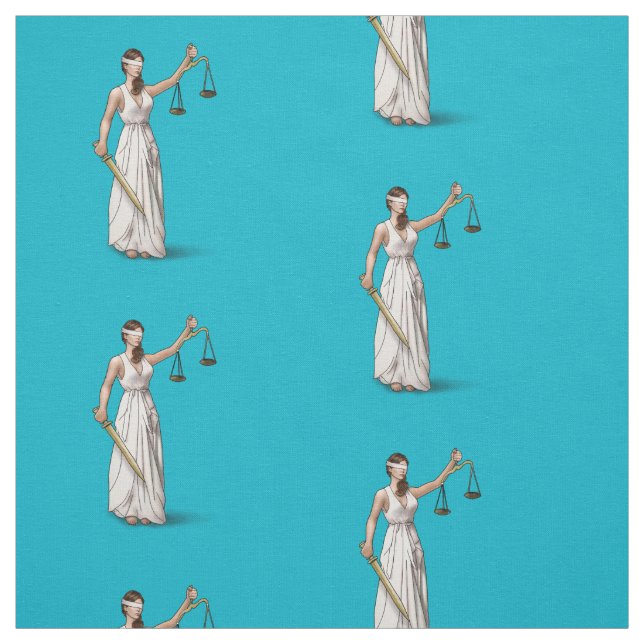 Lady Justice - Scuba Blue Fabric (Swatch)