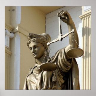 Lady Justice Statue, Virginia City, Nevada Poster