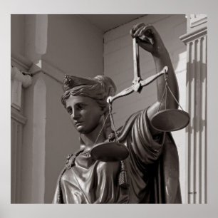 Lady Justice Statue, Virginia City, Nevada Poster