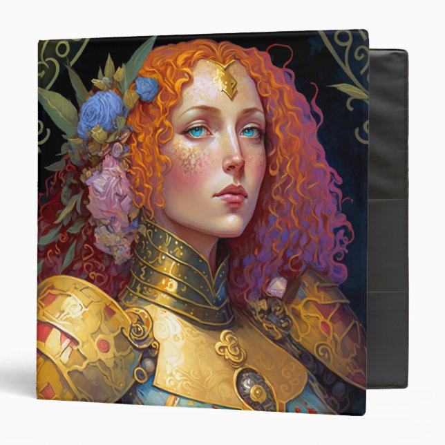 Lady Knight Warrior Armour Fantasy Art Binder (Front/Inside)