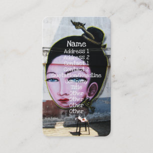 Lady Lao Graffiti Street Art Business Card