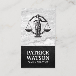 Lady Law Justice Logo Legal Business Card