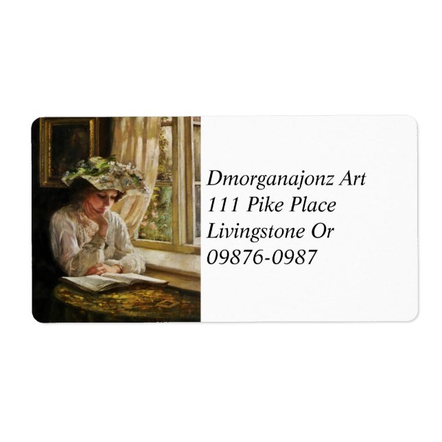 Lady Lecture par une fenêtre (Devant)