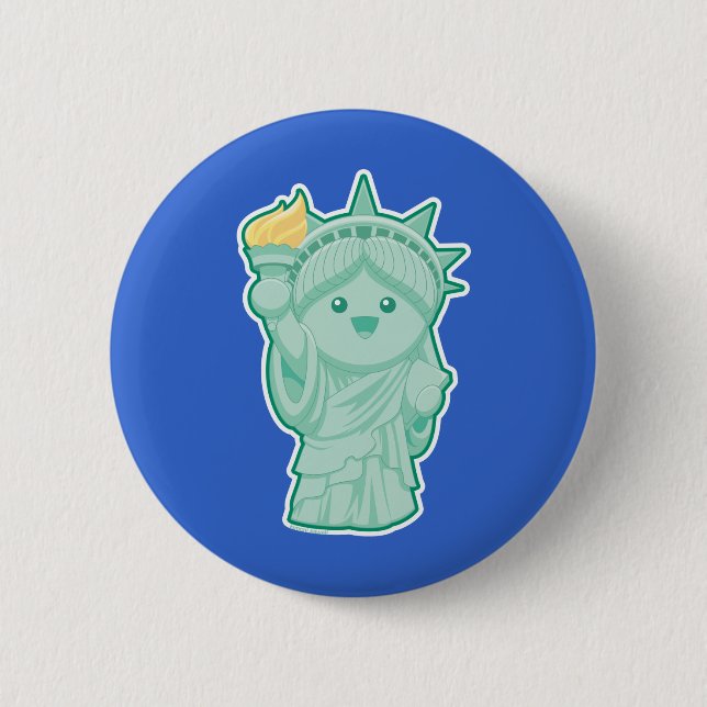 Lady Liberty 2 Inch Round Button (Front)