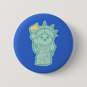 Lady Liberty 2 Inch Round Button