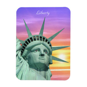 Lady Liberty and Sunrise Magnet