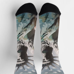 Lady Liberty and the American Flag Socks